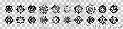 Gears icon collection. Vector Illustration